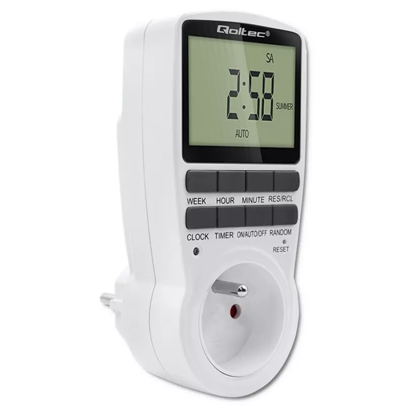 Elektroninis laikmatis QOLTEC PC0628 su LCD ekranu, 24 valandų atgalinis skaičiavimas