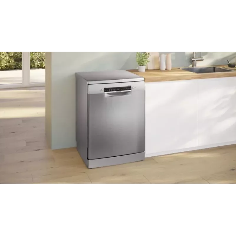 Laisvai pastatoma indaplovė Bosch SMS4EVI04E — 13 komplektų, 44–46 dB, energijos klasė D, 60×60×84.5 cm