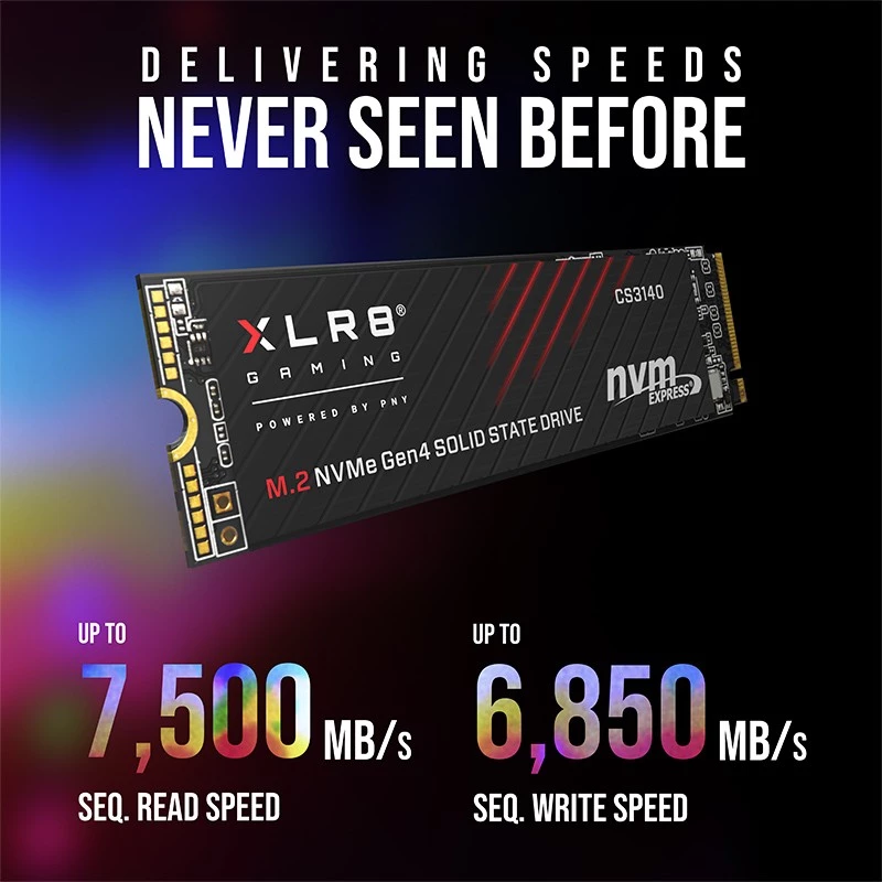 PNY XLR8 CS3140 1 TB M.2 PCI Express 4.0 NVMe 3D NAND vidinis SSD diskas