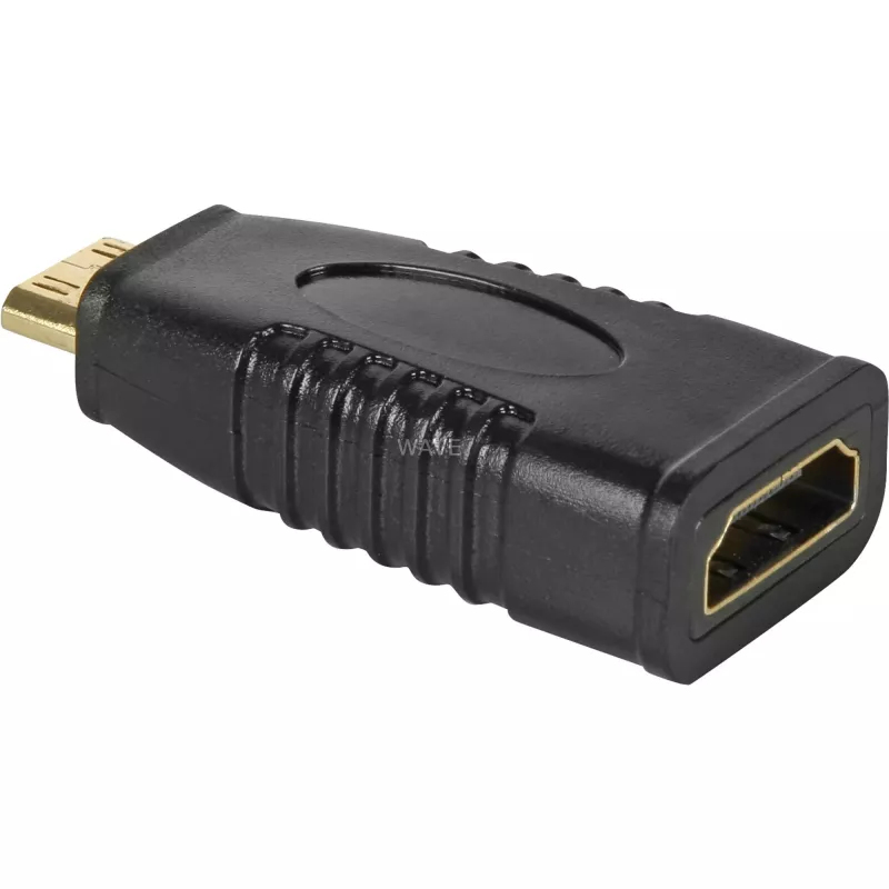 Wentronic Goobay HDMI™ adapteris, HDMI standartinis lizdas (A tipas), juodas - HDMI™ A lizdas > HDMI™ C (Mini) kištukas (68841)