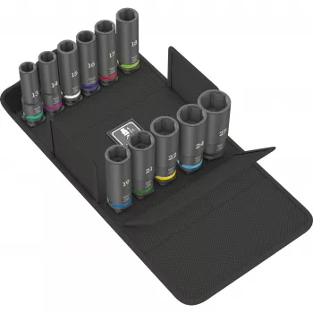 Impaktorinių lizdų rinkinys Wera 05004841001 (11 vnt., 12,5 mm)