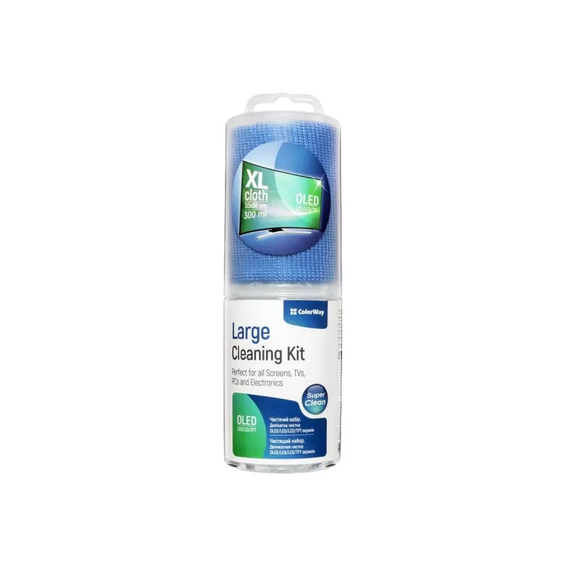 ColorWay Valymo rinkinys elektronikai | Mikropluošto šluostė | 300 ml