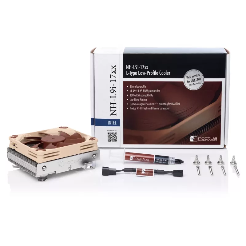 Noctua aušintuvas NH-L9i 17xx procesoriaus aušintuvas 9,2 cm smėlio, rudos spalvos 1 vnt.