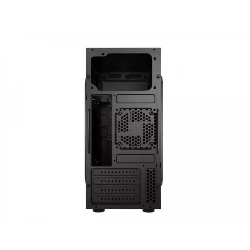 Kompiuterio korpusas NATEC Helix Mini Tower juodas – microATX/Mini-ITX, 3x3,5 col. + 5x2,5 col., 33 cm GPU, USB-C/USB-A prievadai