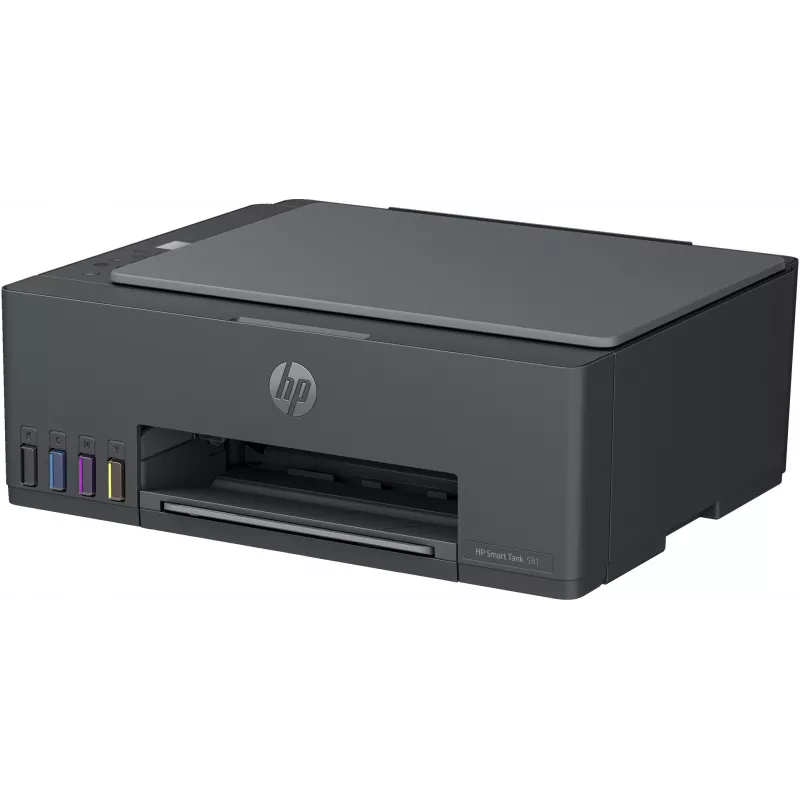 Visapusis spausdintuvas HP Smart Tank 581 terminis rašalinis spalvotas — A4, Wi‑Fi, dvipusis (rankinis), 4 kasetės, 4800x1200 DPI