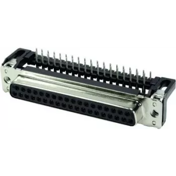 D-Sub jungtis Harting 09664127601 37 kontaktų moteriška juoda metalizuota