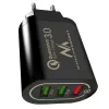 USB sieninis įkroviklis MACLEAN MCE479B — 3x USB prievadai, 18 W, kompaktiškas