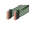 DIGITUS CAT6 S/FTP tinklo kabelis, 0,25 m, žalias, 10 vnt. rinkinys