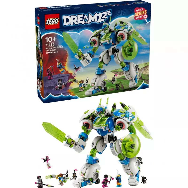 Konstrukcinis žaislas LEGO Mateo ir Z-Blob riterio mechas 71485 – minifigūrėlė ir pastatomas mecho rinkinys