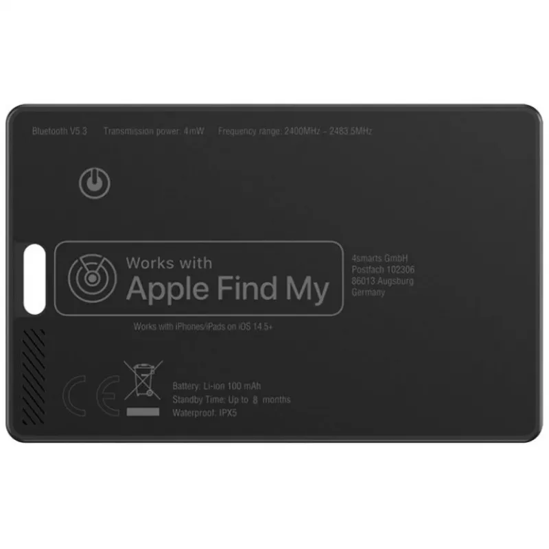 4smarts Vietos Nustatymo Kortelė SkyTag Card ReCharge, juoda