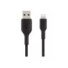 Pintas USB-A į Lightning kabelis 15 cm juodas