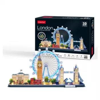 3D dėlionė CubicFun City Line London LED 107 dalių