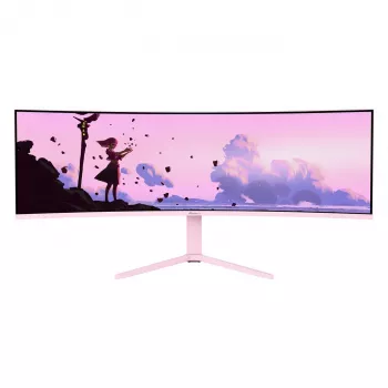 Lenktas monitorius Arozzi Nova 49 inch (124,5 cm) Dual QHD 5120×1440 LED VA 32:9 4 ms Rožinis
