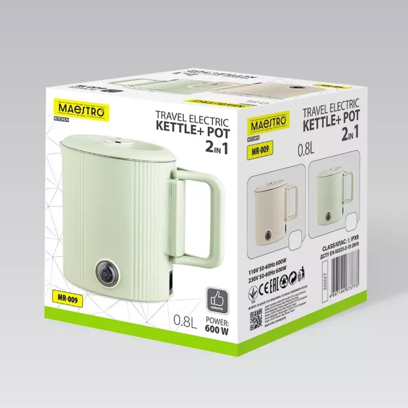 Elektrinis kelioninis virdulys Maestro MR-009 0.8 L 600 W Mėtų