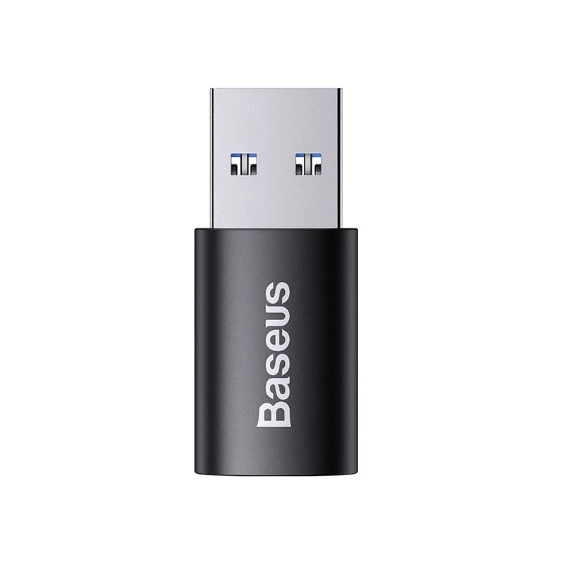 Adapteris Baseus Ingenuity USB Type-A (moteriška) į USB Type-C (vyriška) 10 Gbit/s, juodas, 14×22×8 mm