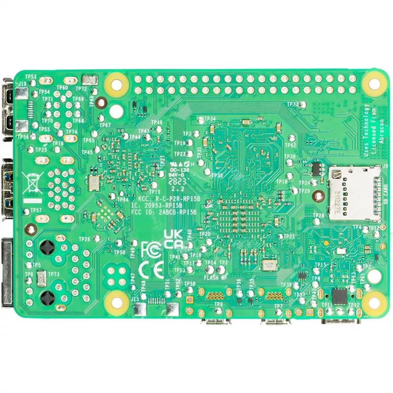 Vienos plokštės kompiuteris Raspberry Pi 5 16 GB, 2,4 GHz Cortex-A76, MicroSD, USB 3.2, Wi-Fi 5
