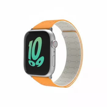 Armadėlis GUAN Premium Pro, skirtas Apple Watch 44/45/42/49/46 mm – Oranžinė/Balta