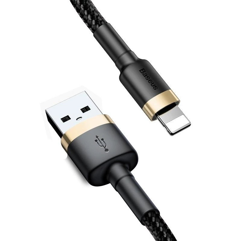 Baseus Cafule USB Lightning laidas 1,5 A 2 m (auksinis + juodas)