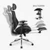 Sukamoji kėdė mark adler MA-EXPERT 5.7 – ergonominė biuro kėdė su tinkliniu atlošu, reguliuojamu aukščiu, galvos atrama, porankiais, pakojėliu, juoda