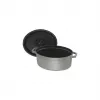 Ketaus ovali kokoto Staub 29 cm, grafito pilka