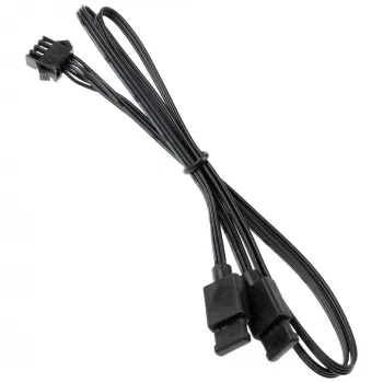 Adapteris Kolink 4‑kontaktis ventiliatoriaus į 3‑kontaktį 5V ARGB, 0,4 m