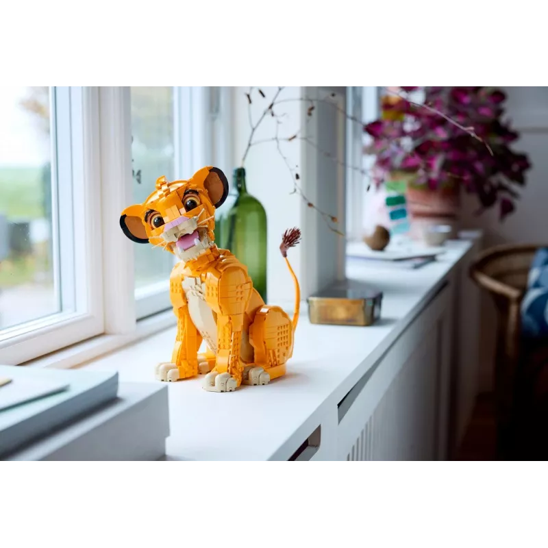 LEGO Disney Jaunasis Simba Liūtas Karalius Kolekcinis Gyvūno Figūrėlės Konstruktorius Suaugusiems, Namų ar Biuro Dekoro Nostalgiška Dovana