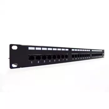 DIGITUS Professional DN-91624U - Pataisų skydelis - RJ-45 x 24 - Juodas, RAL 9005 - 1U (19 inch)