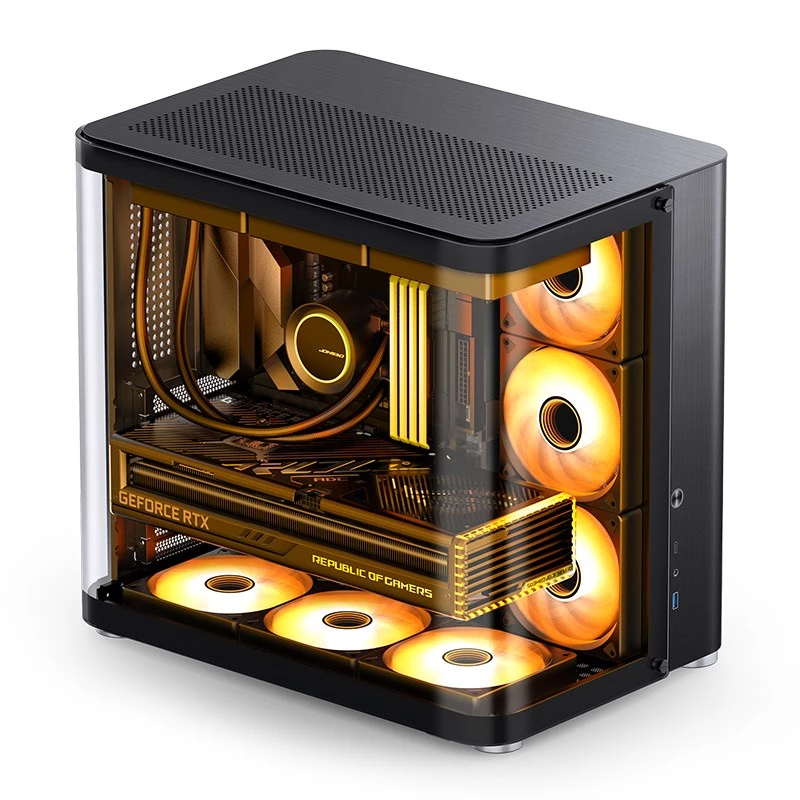 Korpusas Jonsbo TK-2 2.0 Midi Tower juodas