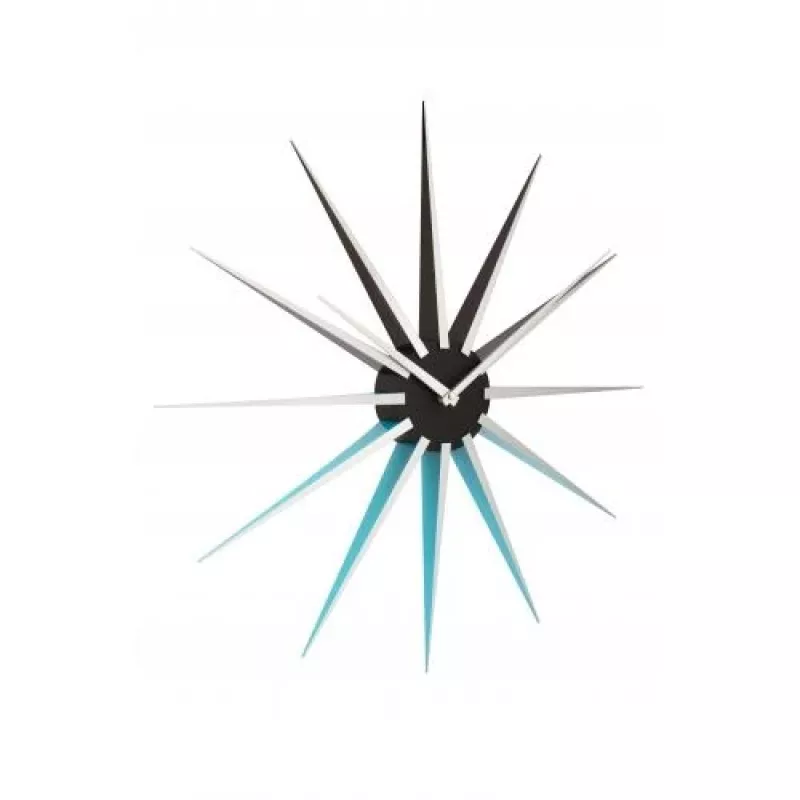 NeXtime klok 3051bl Nova sieninis laikrodis, Ø50 cm, juodas/mėlynas