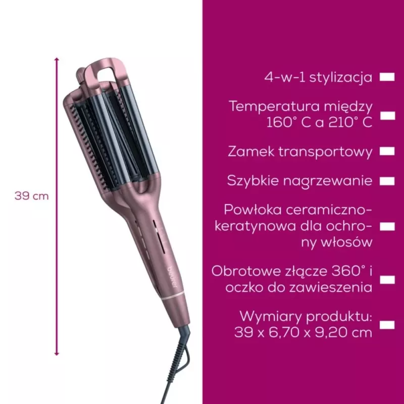Plaukų formuotojas Beurer HT65 2-in-1 garbanojimo ir tiesinimo įrankis, modelis HT65
