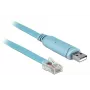 DeLOCK adapteris USB 2.0 Type-A kištukas į RS-232 RJ45 kištuką 2 m mėlynas