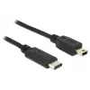 USB laidas DeLOCK 83603 USB 2.0 1m USB C Mini-USB B Juodas