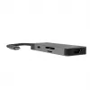 USB Type-C centrinis įrenginys Green Cell HUBGC01 — 7 prievadai: 3×USB-A 3.2 Gen 1, 1×USB-C 3.2 Gen 1, HDMI, microSD+SD kortelių skaitytuvas — sidabrinis