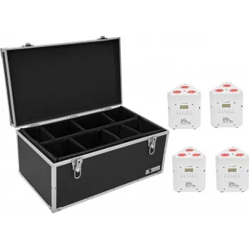 EUROLITE Light Set 4x AKKU TL-3 TCL balta – belaidis nešiojamų lempų rinkinys
