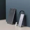 USB šakotuvas Aukey CB-H36 – 4 prievadai USB 3.2 Gen 1 Type-A, pagrindinis USB 2.0, 5000 Mbit/s, aliuminis sidabrinis