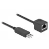 DeLOCK 64163 USB 2.0 Type-A į RS-232 RJ45 jungiamasis laidas 50 cm juodas