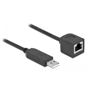 DeLOCK 64163 USB 2.0 Type-A į RS-232 RJ45 jungiamasis laidas 50 cm juodas