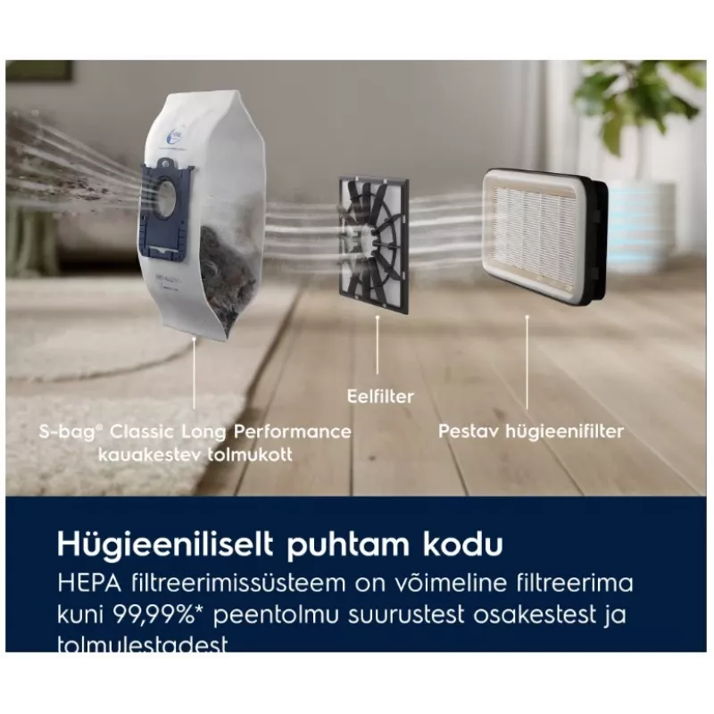 Electrolux 500 Animal EB51A3WB dulkių siurblys su maišeliu