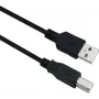 USB kabelis Helos 288306 USB 2.0 3 m USB A USB B juodas