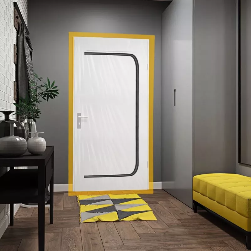 Dulkių barjeras durims renovacijai XXL, dulkių užuolaida 230×135 cm