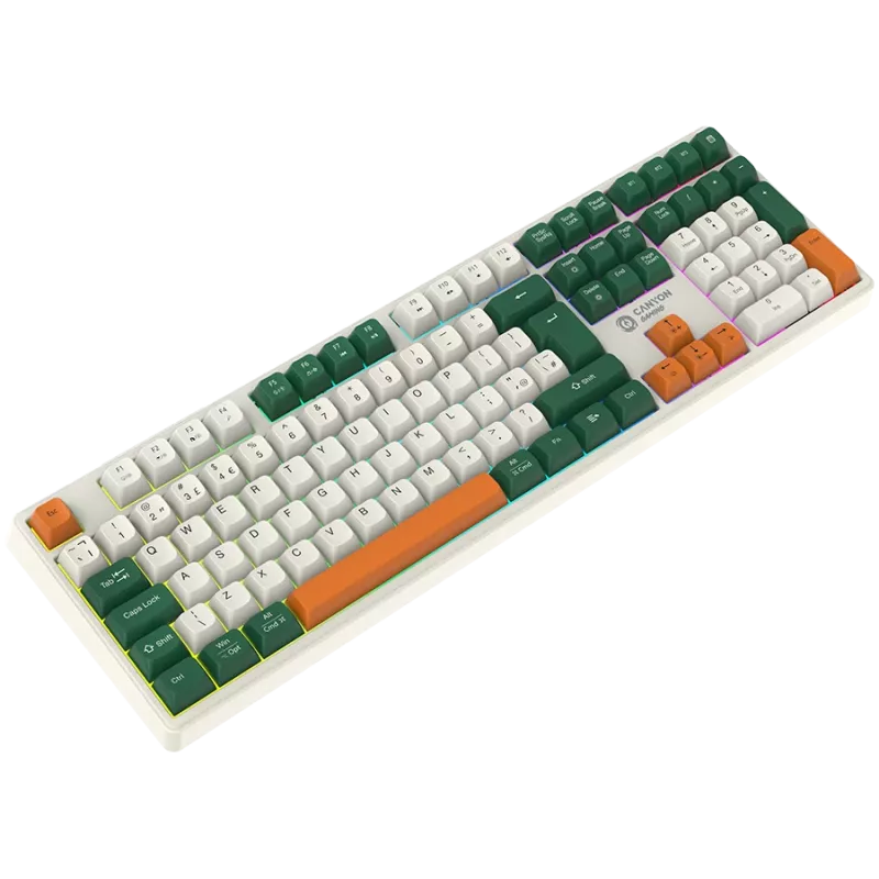 Belaidė mechaninė klaviatūra CANYON Shadder GKW-11 RGB balta