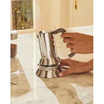 Moka puodas Alessi 9090/6 nerūdijantis plienas 205 mm aukštis