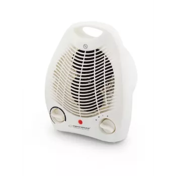 Elektrinis ventiliatorinis šildytuvas ESPERANZA EHH011 1000/2000 W, baltas, reguliuojamas termostatas, sukamas valdiklis