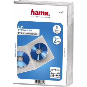 Hama Double DVD Jewel Case Slim 5 skaidrus – plonas dėklas dviems diskams