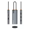 USB-C centrinis įrenginys Tellur TLL321061 su PD 3.0 100W, HDMI išėjimu ir 3× USB 3.0 prievadais