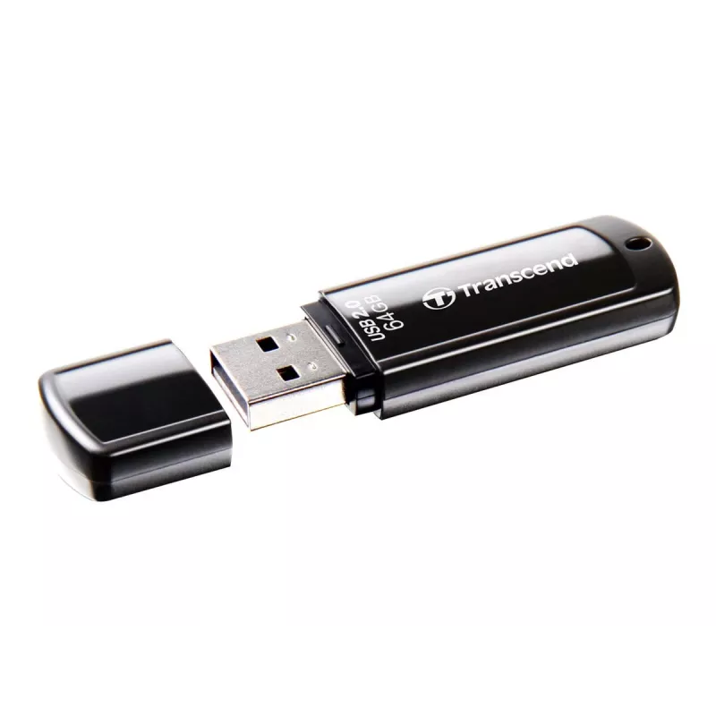 USB atmintukas Transcend JetFlash 350 64 GB, USB 2.0, juodas