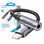 Garso adapteris Vention Lightning į 3,5 mm BMBHA, laidinis adapteris su 0,1 m kabeliu, pilkas
