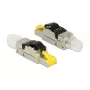 RJ45 laido jungtis DeLOCK 86485 – juoda, sidabrinė, permatoma, geltona