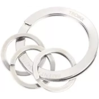 Raktų žiedas TROIKA NAIL GUARD sidabrinis nerūdijantis plienas 6 mm aukštis 3,5 cm skersmuo