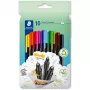 Finelinerio rašikliai Staedtler 334 C10, itin smulkus 0,3 mm antgalis, 10 spalvų